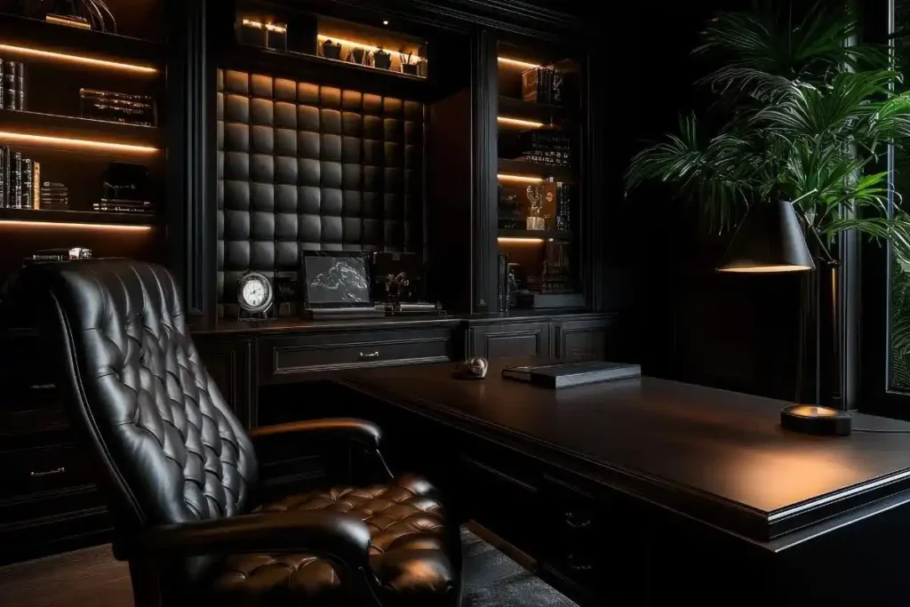 Diseño de oficina lujosa: estilo que refleja el éxito empresarial 2 Diseño de despacho de lujo